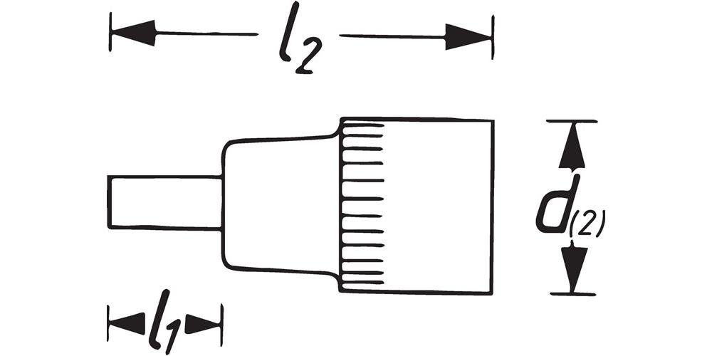 HAZET Steckschlüssel Schlüsselweite 3/8 80 6-kant mm Steckschlüsseleinsatz ″ 8801 9 mm Länge