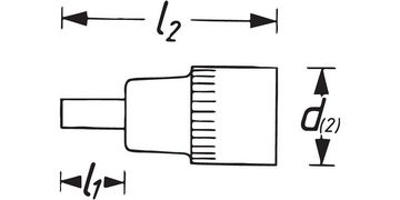 HAZET Steckschlüssel Steckschlüsseleinsatz 8801 3/8 ″ 6-kant Schlüsselweite 9 mm Länge 80 mm