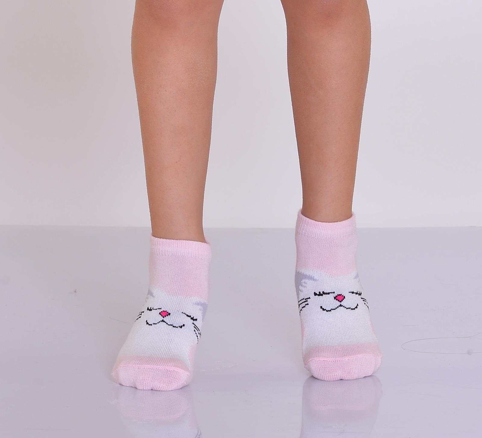 LOREZA Kurzsocken 12 Paar Mädchen Kindersocken Modell 12-Paar) Socken (Paar, 12-Paar Sneakersocken 4