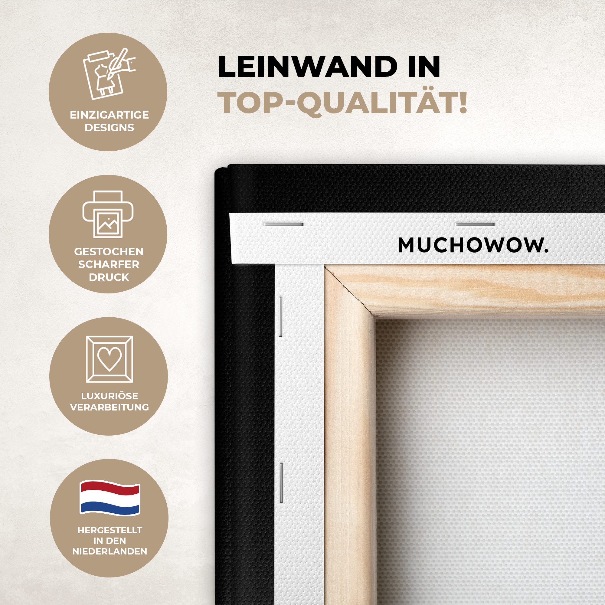 OneMillionCanvasses® Leinwandbild Zitat - WC-Papier - günstig online kaufen