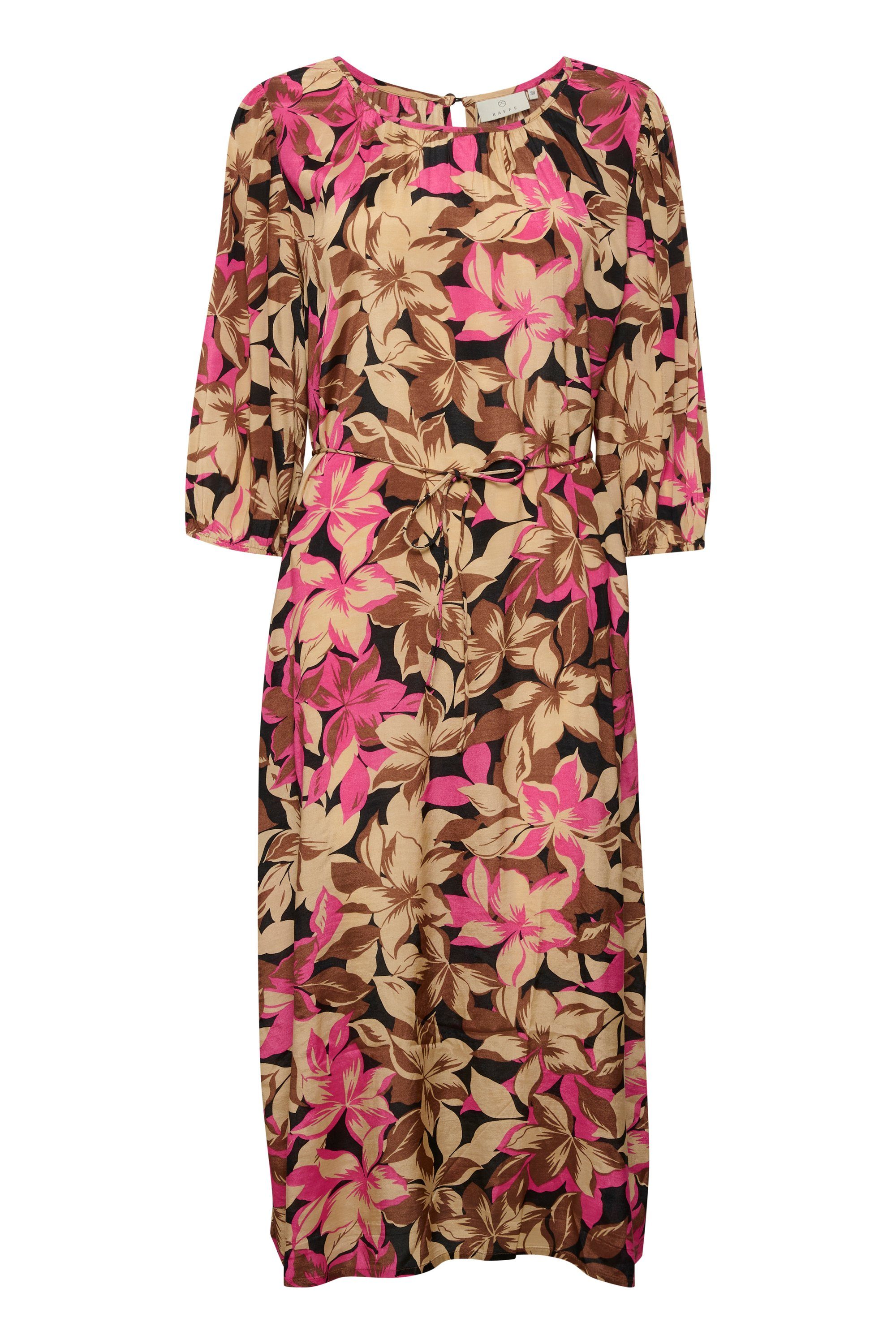 KAFFE Jerseykleid Kleid KAdorita Shoking Pink Flower Print