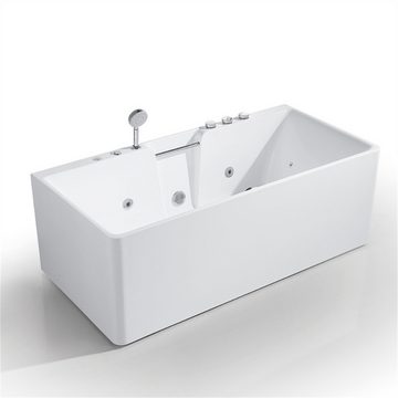 JVmoebel Whirlpool-Badewanne Indoor Whirlpool Badewanne Whirlwanne Home Spa Weiß Wanne Relax, (1-tlg), Made in Europa