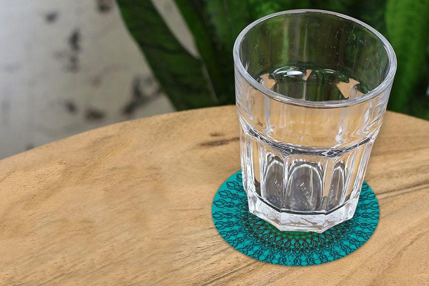 MuchoWow Glasuntersetzer Mandala - Becher Gläser, Zubehör - Gestaltung für Tasse, Muster Filigran, 6-tlg., - Getränkeuntersetzer, Korkuntersetzer, Tassenuntersetzer