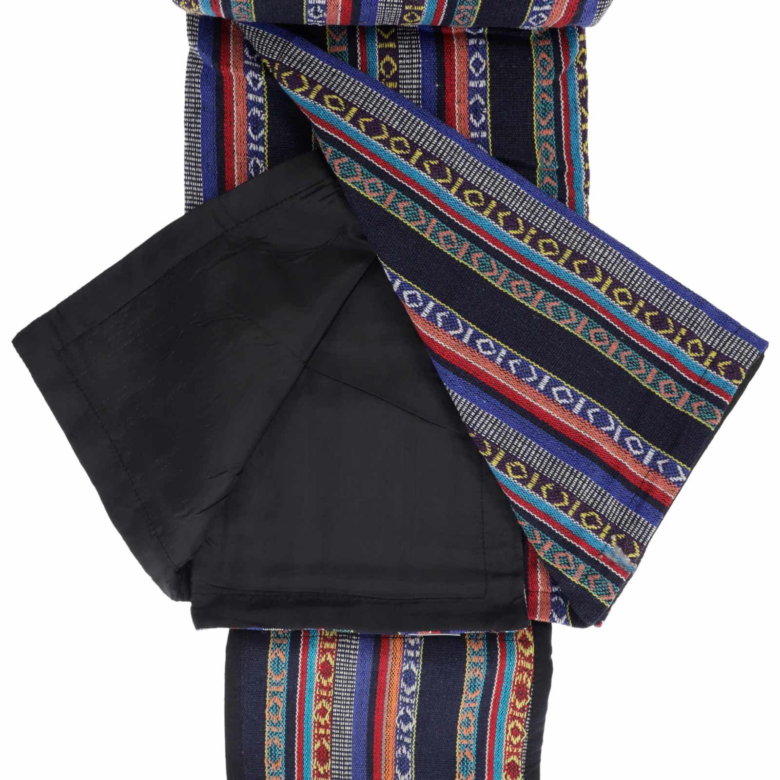 Mehrfarbig UND Picknickdecke+Azteken MAGIE KUNST Handgewebte Muster+Tragegriff, Picknickdecke Familien