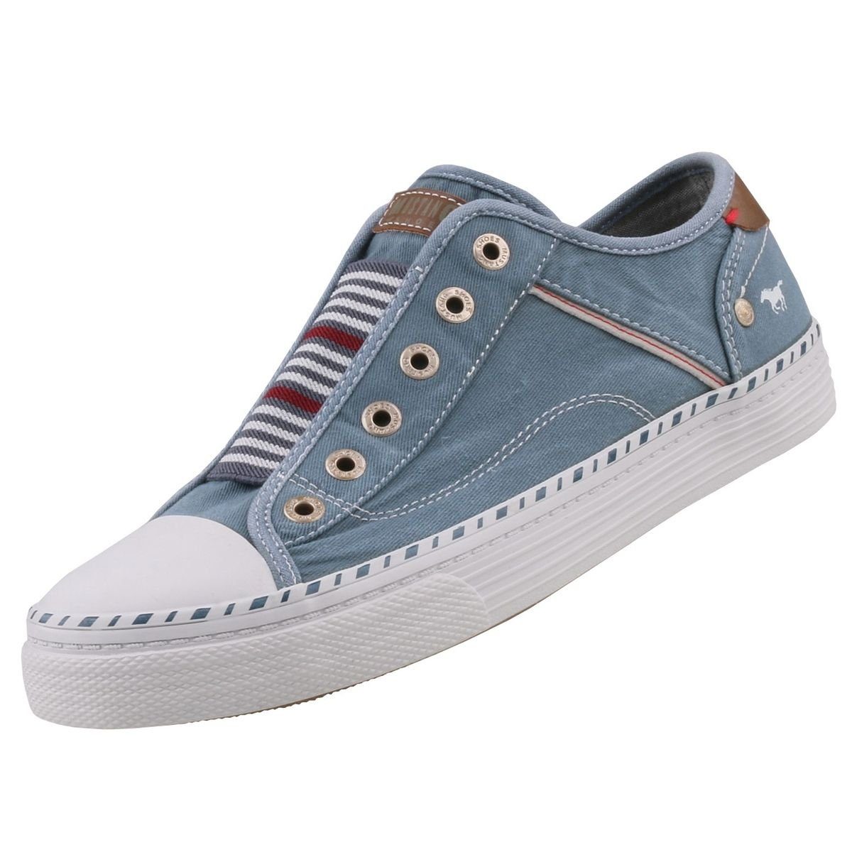 MUSTANG Damen Sneaker 1487 – Sportlich, Textilobermaterial, Gummischnürung, Bequeme Laufsohle