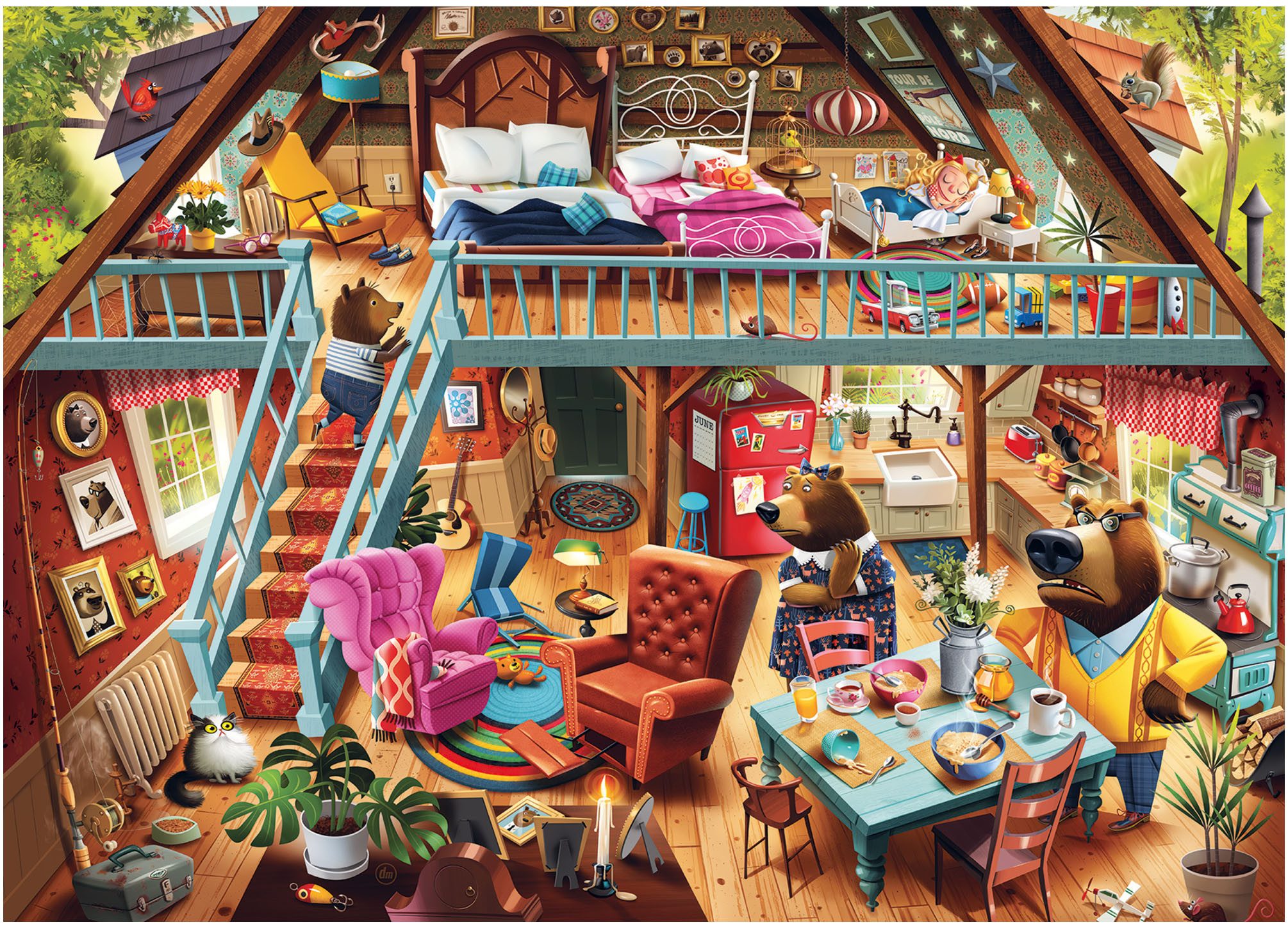 Ravensburger Puzzle Dean Mac Adam: Das Märchen von Goldlöckchen, 1000 Puzzleteile, Made in Germany