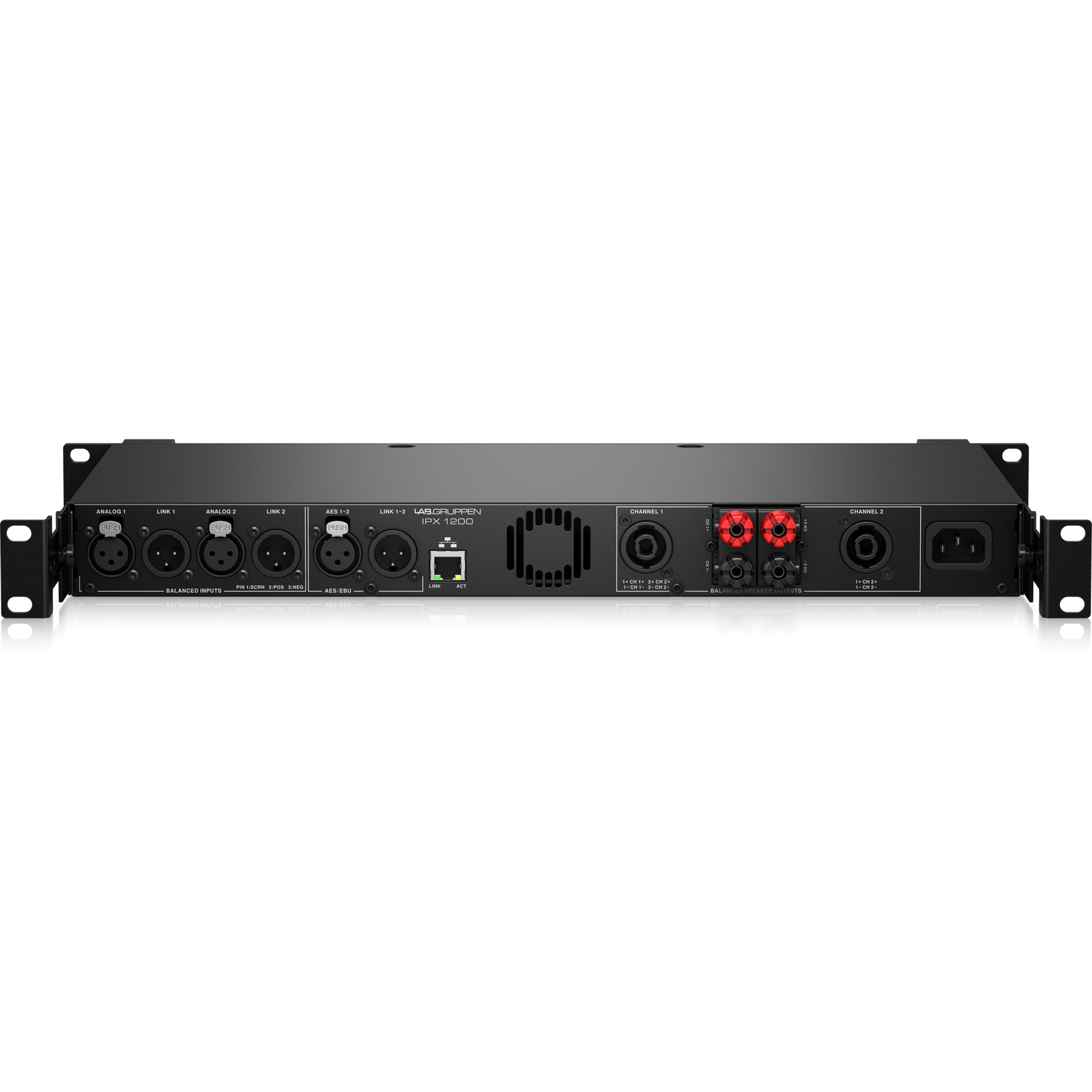 LAB Gruppen Endverstärker (IPX1200 2x600W/4 DSP Amp 1HE - 2-Kanal Endstufe)