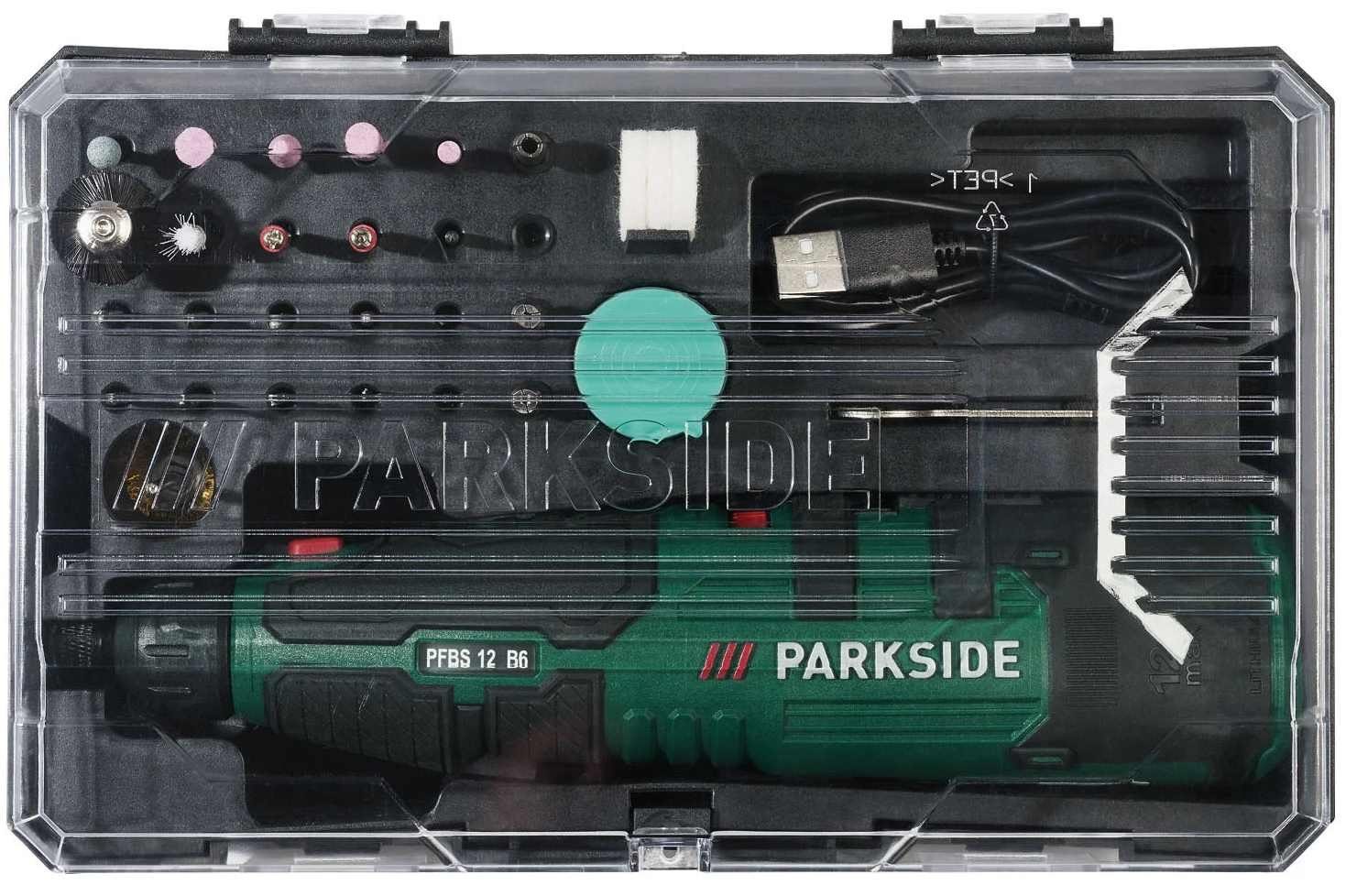 PFBS Dremel V Akku-Feinbohrschleifer mit Parkside 12 kompatibel Akku-Bohrschrauber PARKSIDE12