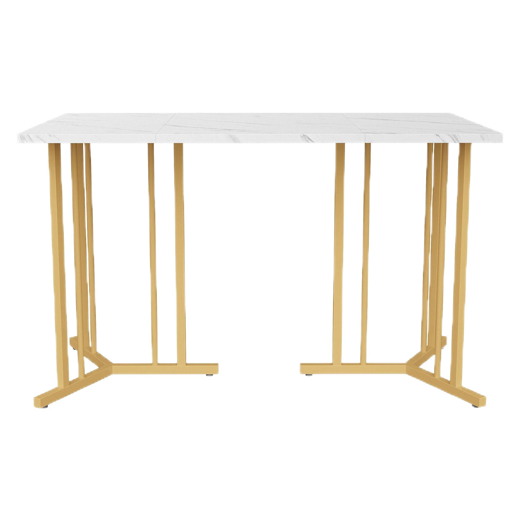 Esstisch Modernes Marmor-Design (MDF) mit Metallgestell
