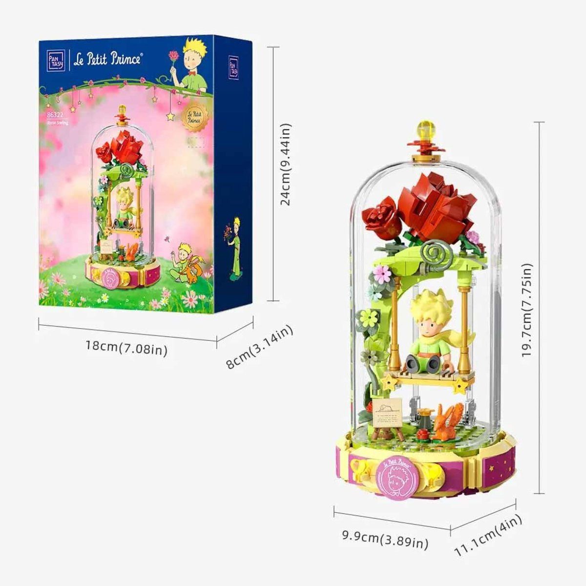 Pantasy Pantasy 86322 Eternity Series Rose Swing Spielbausteine – Bild 2 von 5