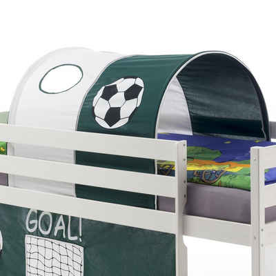 Vorhang »GOAL«, IDIMEX, Tunnel mit Fußball Motiv für Kinderbett Hochbett Spielbett Rutschbett