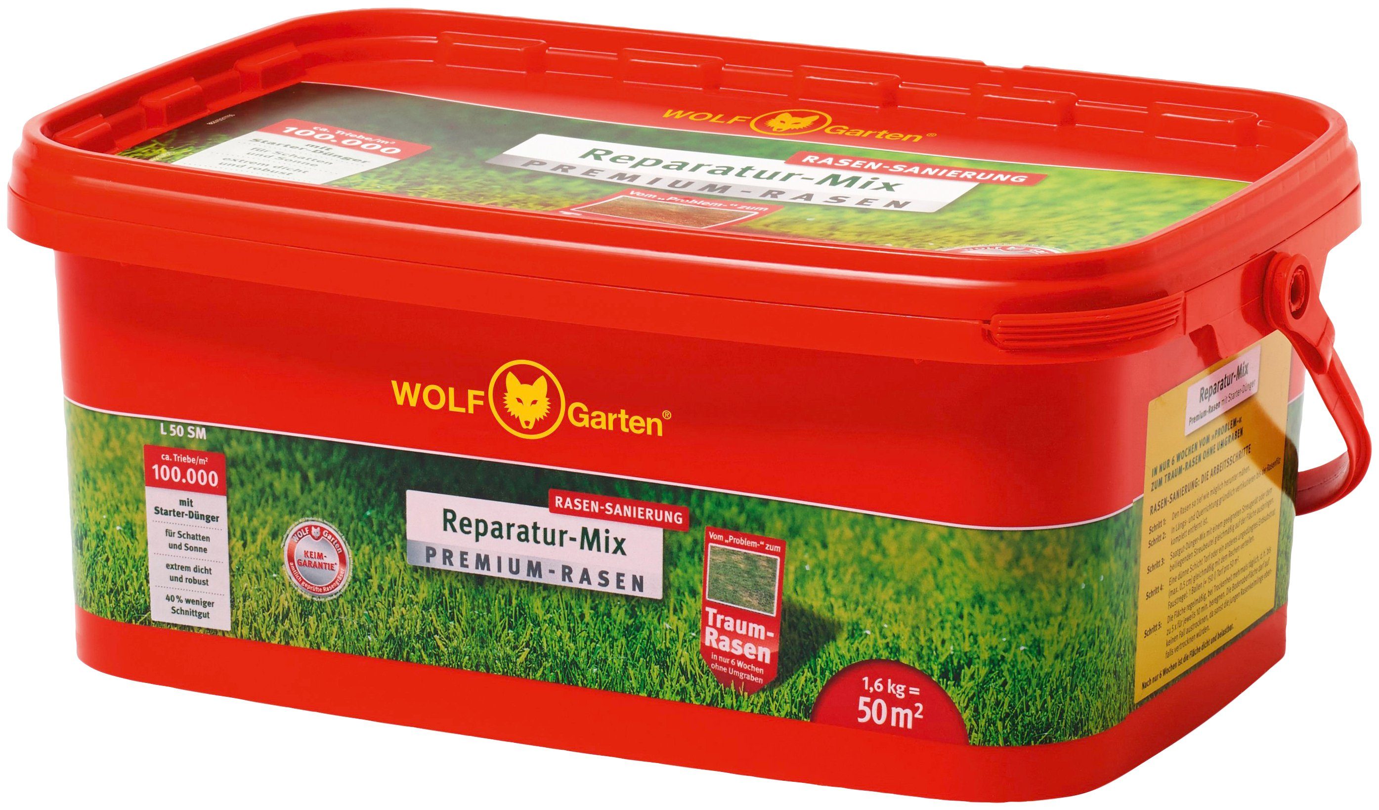 WOLF-Garten Rasensamen L 50 SM Reparatur-Mix, 1,6 kg