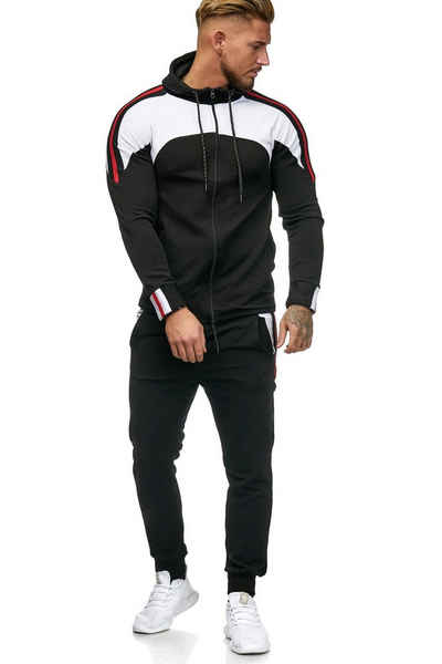 OneRedox Jogginganzug »1148C« (Sportanzug Jogger Trainingsanzug, im modischem Design), Fitness Freizeit Casual