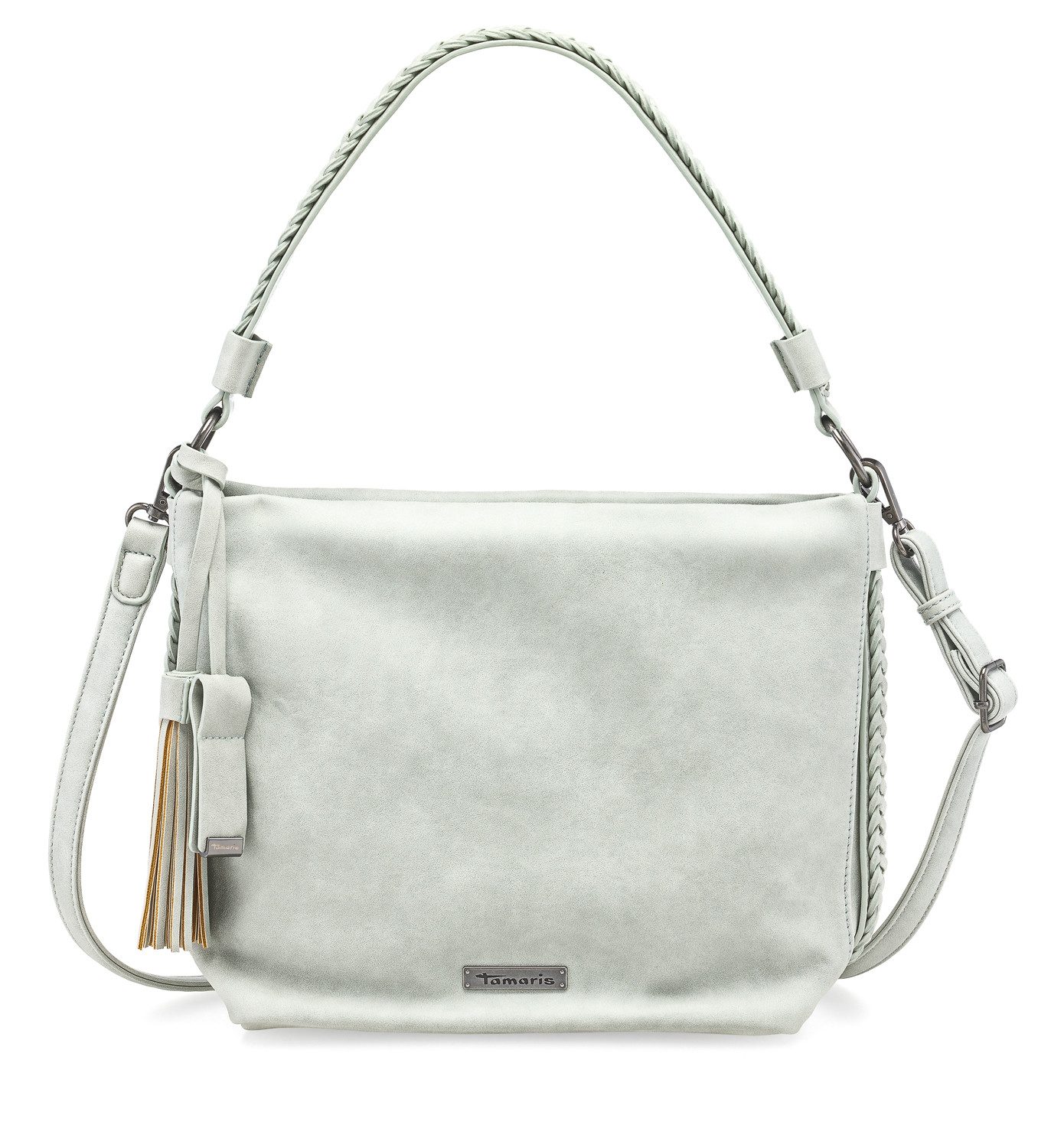 Tamaris Schultertasche Nadya, Damen Hobo Bag S Henkeltasche Flechtgriff