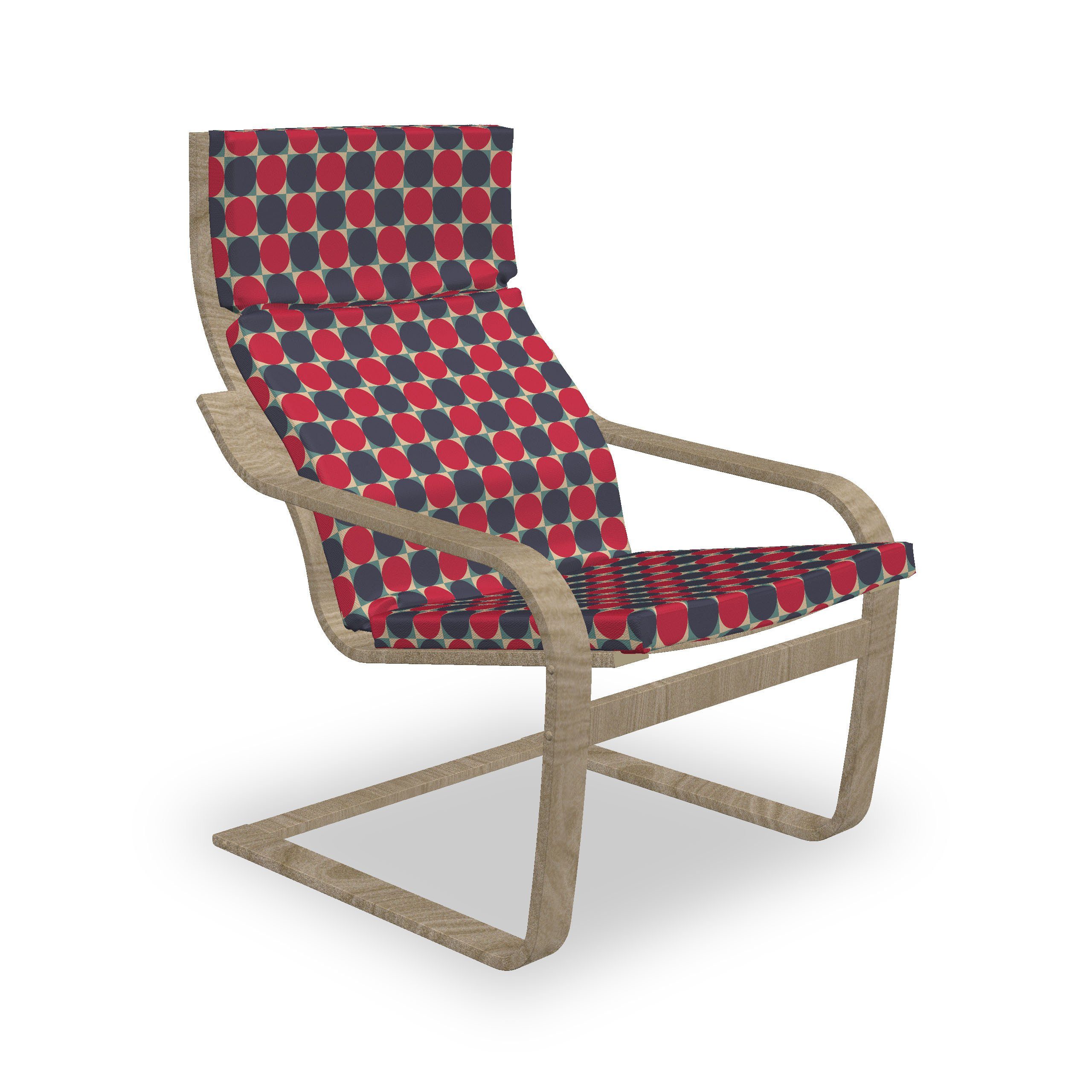 Design mit Hakenschlaufe Stuhlkissen und in Reißverschluss, mit Sitzkissen Abakuhaus Quadrate Kreise Geometrische Stuhlkissen