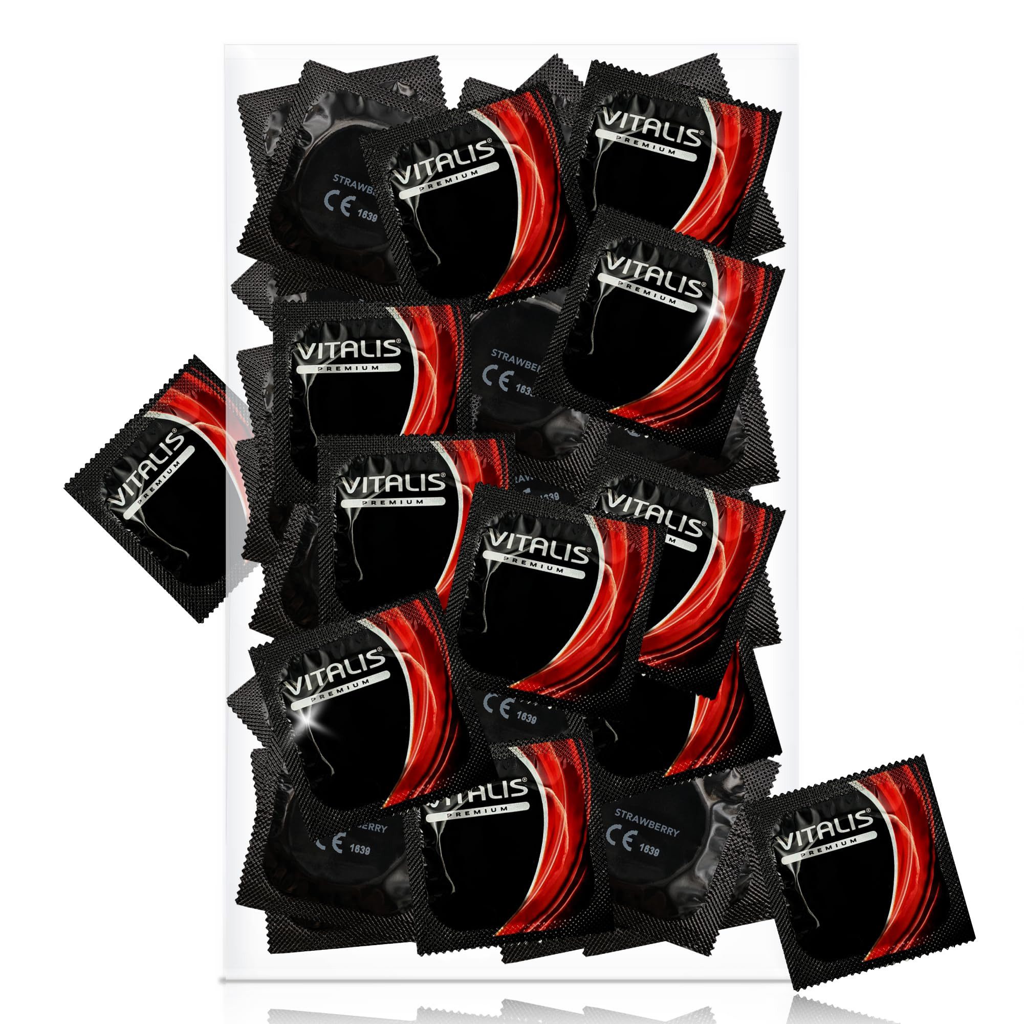 VITALIS Kondome Vitalis Premium Kondome, verschiedene Sorten & Größen, Erdbeere