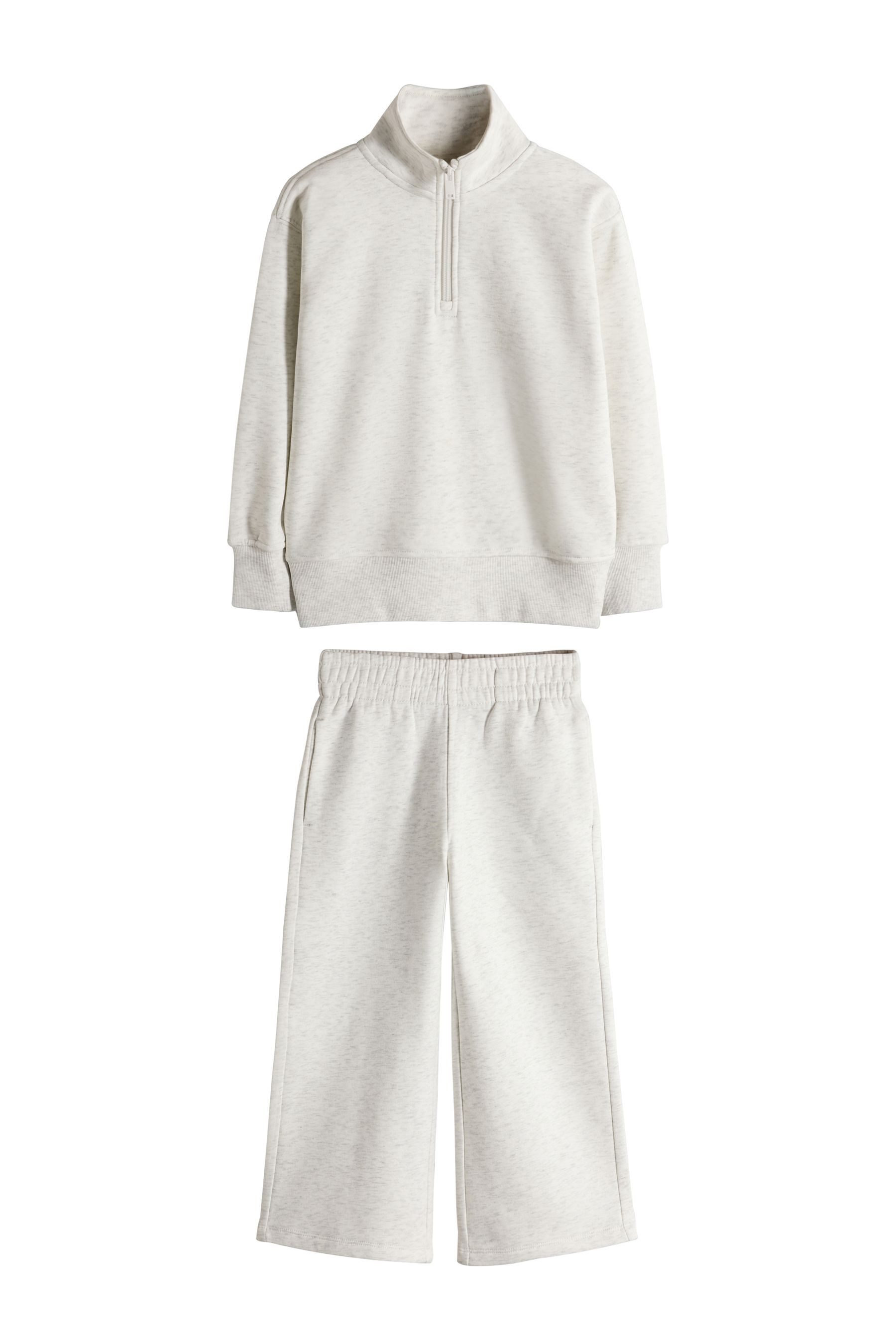 The Set Sweatanzug The Set Sweatshirt und Jogginghose mit weitem Bein (2-tlg)