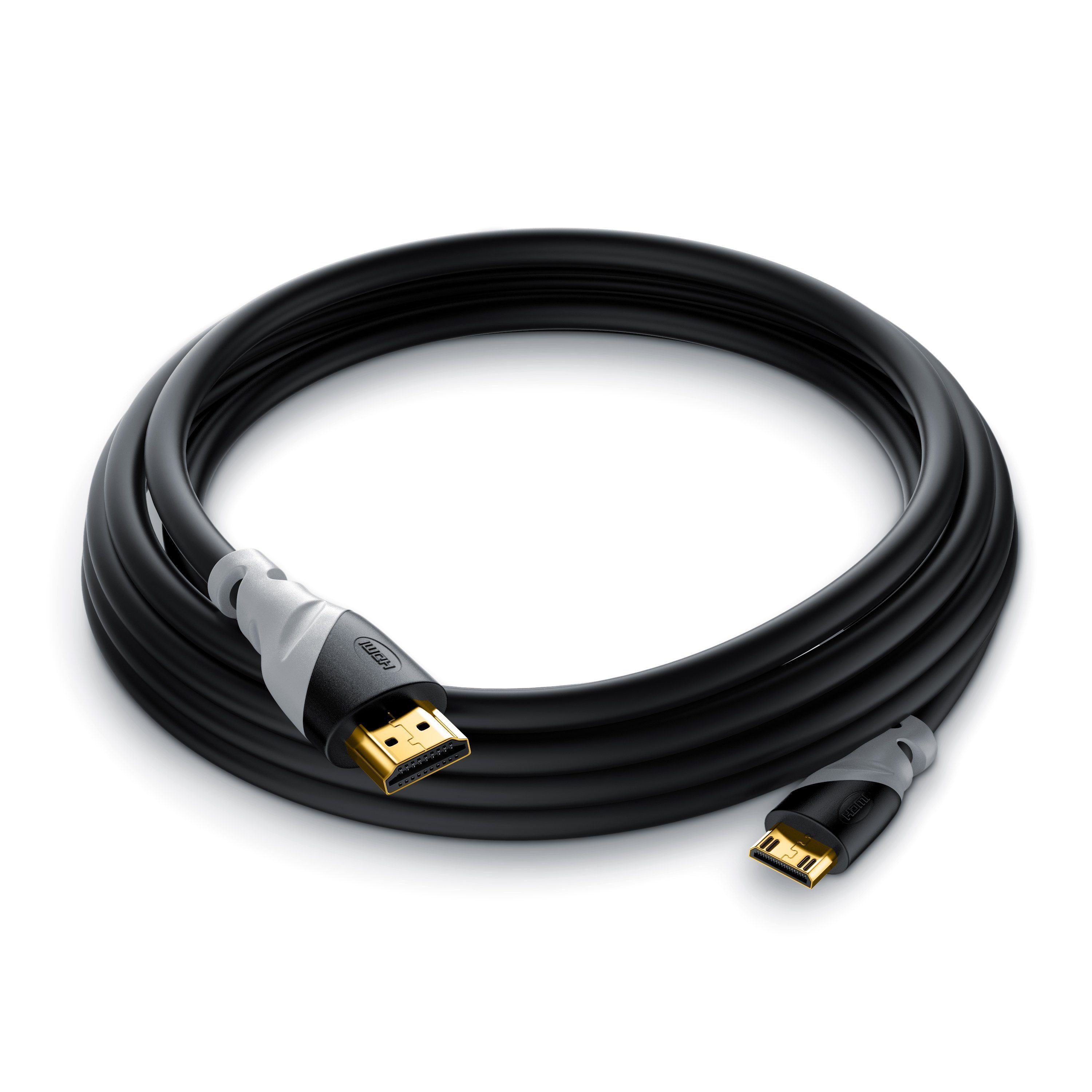 CSL HDMI-Kabel, 2.0, HDMI Typ C (Mini), HDMI Typ A (300 cm), Ultra HD, UHD, 2160p, 4k bei 30 Hz, 1080p, 3D, Ethernet - 3m