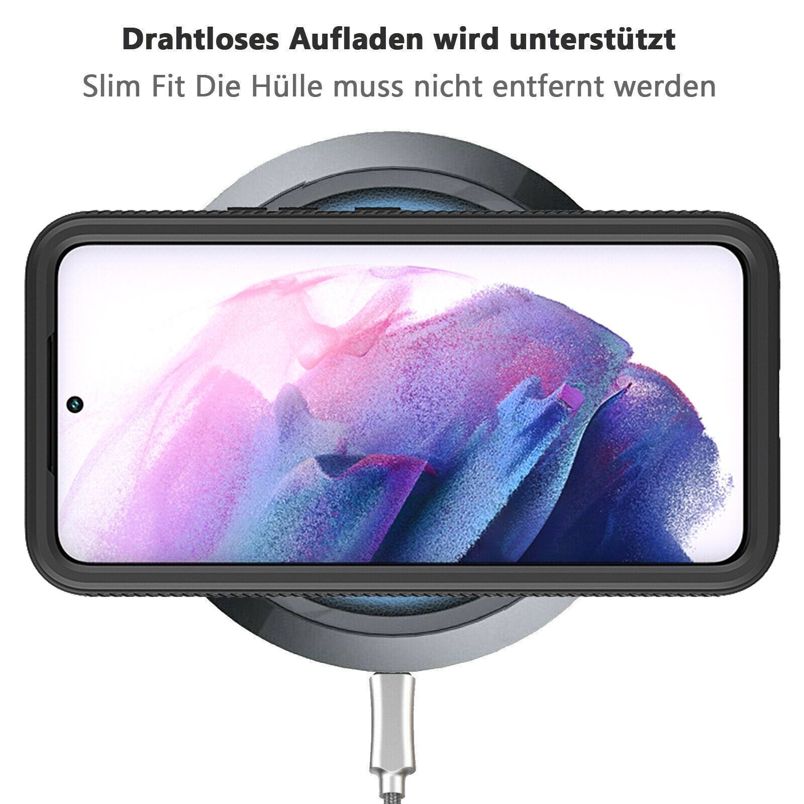 betterfon Handyhülle für Samsung Galaxy S22 Ultra TPU Case mit 360° Rundumschutz, 360 Grad Hülle mit Displayschutz und Fingerprint – Bild 3 von 5