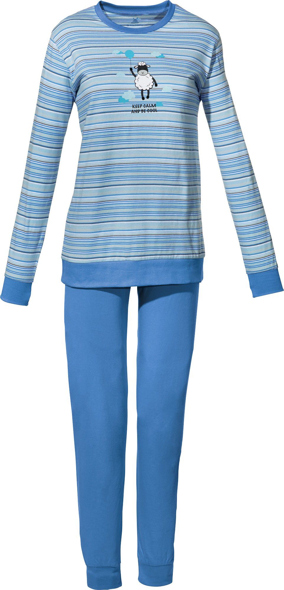 Pijama Para Hombre De Erwin Müller – Jersey De Algodón, Con Rayas, Conjunto De Camisa Y Pantalón