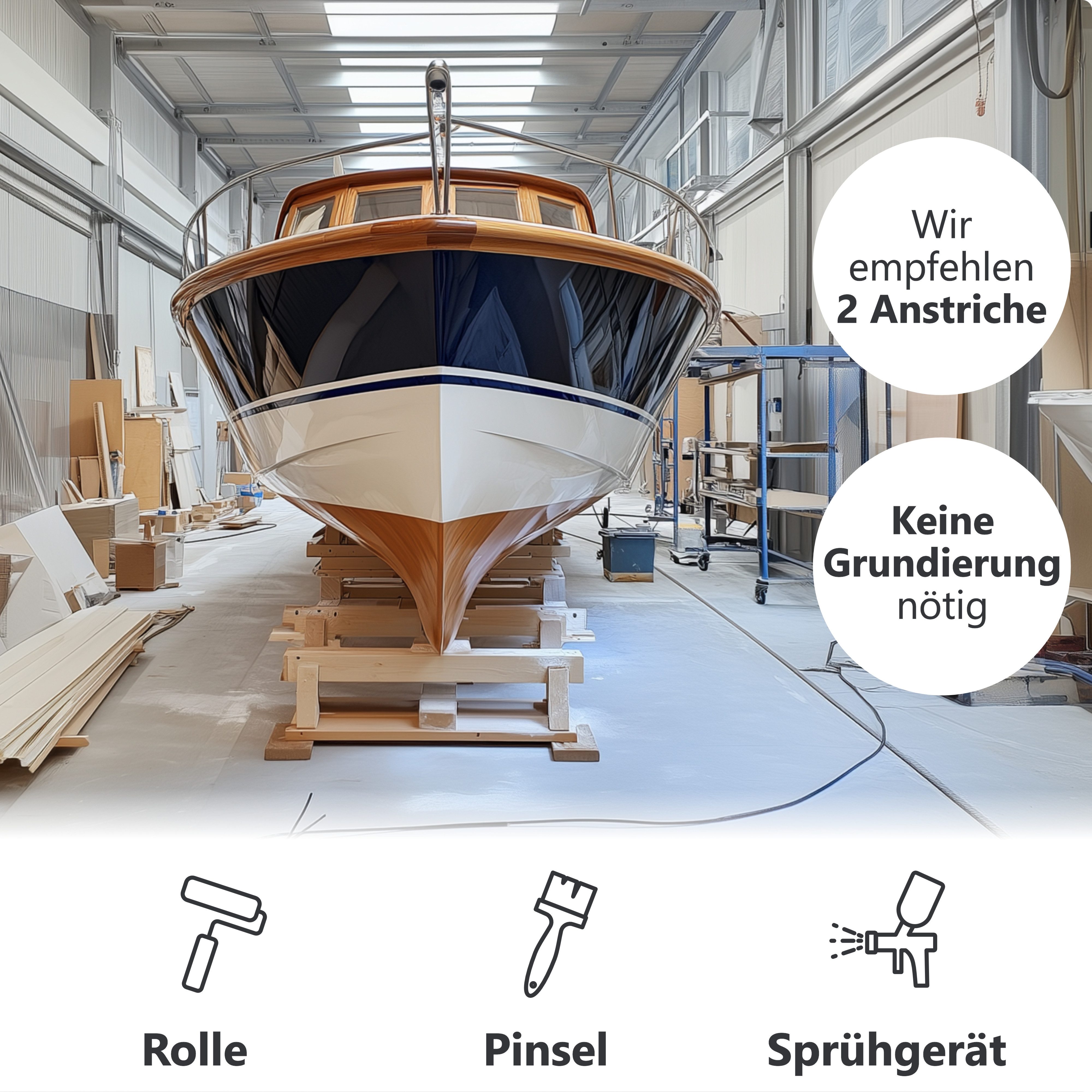 WO-WE Holzlack Bootslack Holzlack Yachtlack W400, 0,75-5L, Matt, Lösemittelbasis