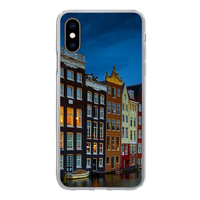 MuchoWow Handyhülle Amsterdam - Wasser - Farbenfroh Handyhülle Apple iPhone X/10 Smartphone-Bumper Print Handy