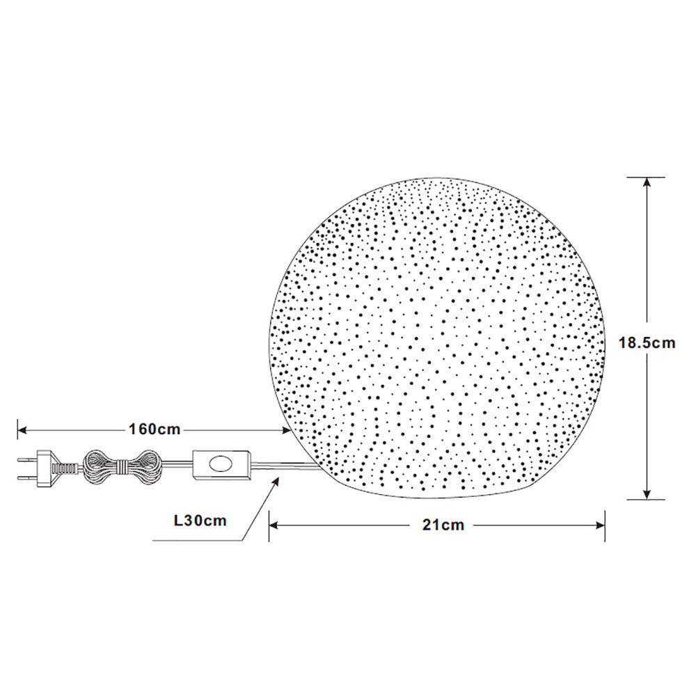 Nachttischleuchte Beistellleuchte Leuchtmittel inklusive, Tischleuchte nicht Tischlampe etc-shop Kugelleuchte Kugelleuchte,