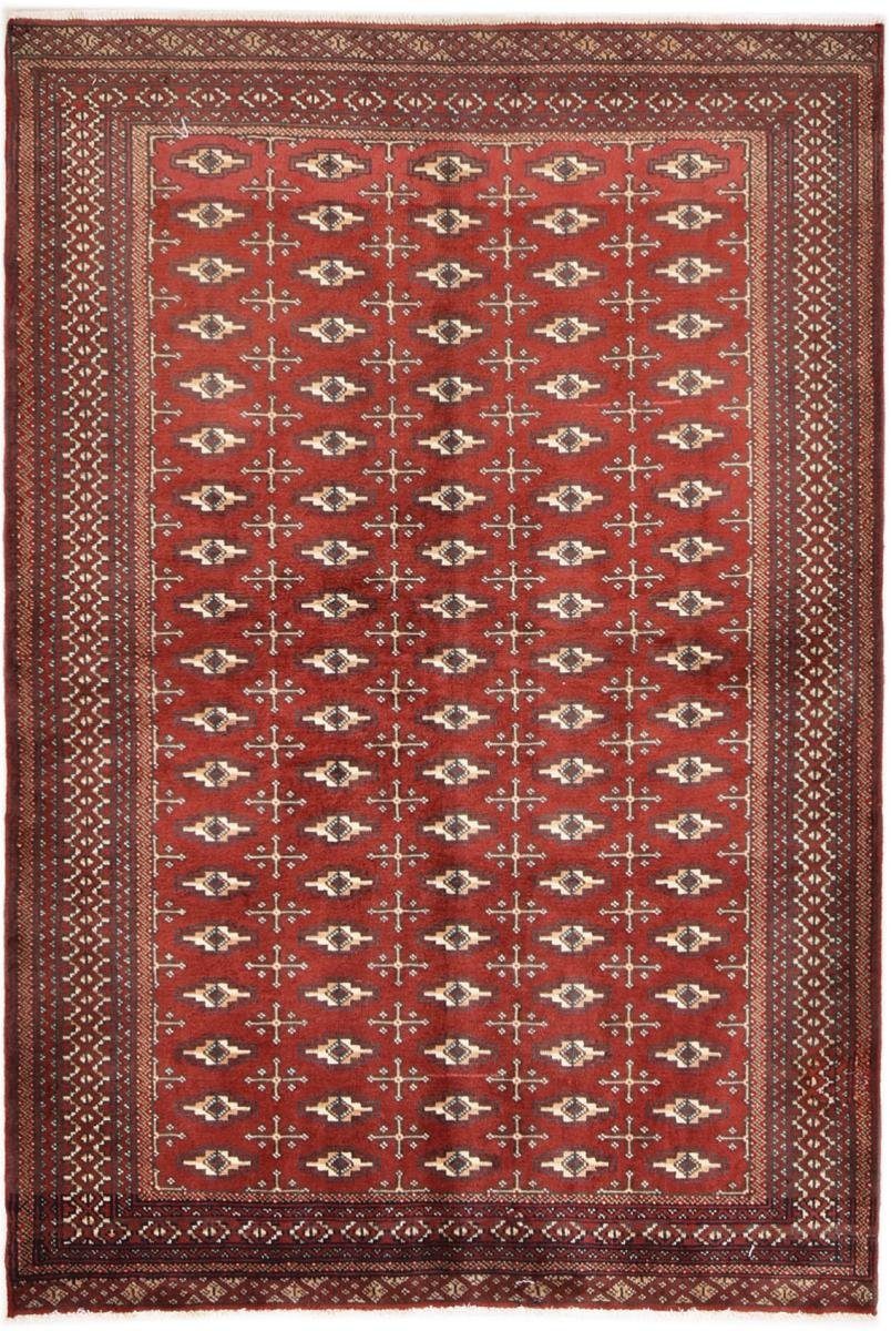 Orientteppich Turkaman 131x189 Handgeknüpfter Orientteppich / Perserteppich, Nain Trading, rechteckig, Höhe: 6 mm