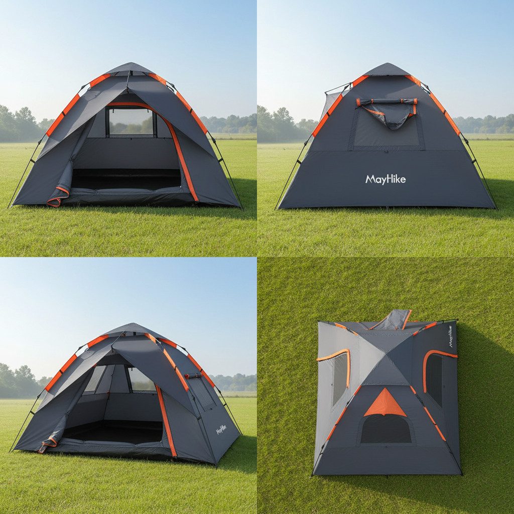 zixunix Wurfzelt Wurfzelt 2 Personen Pop up Zelt wasserdicht UV-Schutz 4 Jahreszeiten, Personen: 4 (Automatik Pop-Up / Wurfzelt), Geräumig, wasserdicht, UV-Schutz, 4-Jahreszeiten, Insektenschutz