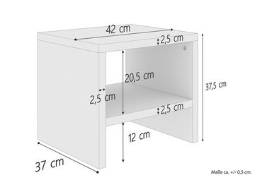 ERST-HOLZ Nachtkommode Nachttisch Buche Massivholz geölt Nachtkästchen Beistelltisch, 90.20-K31-geölt - Nachttisch Buche