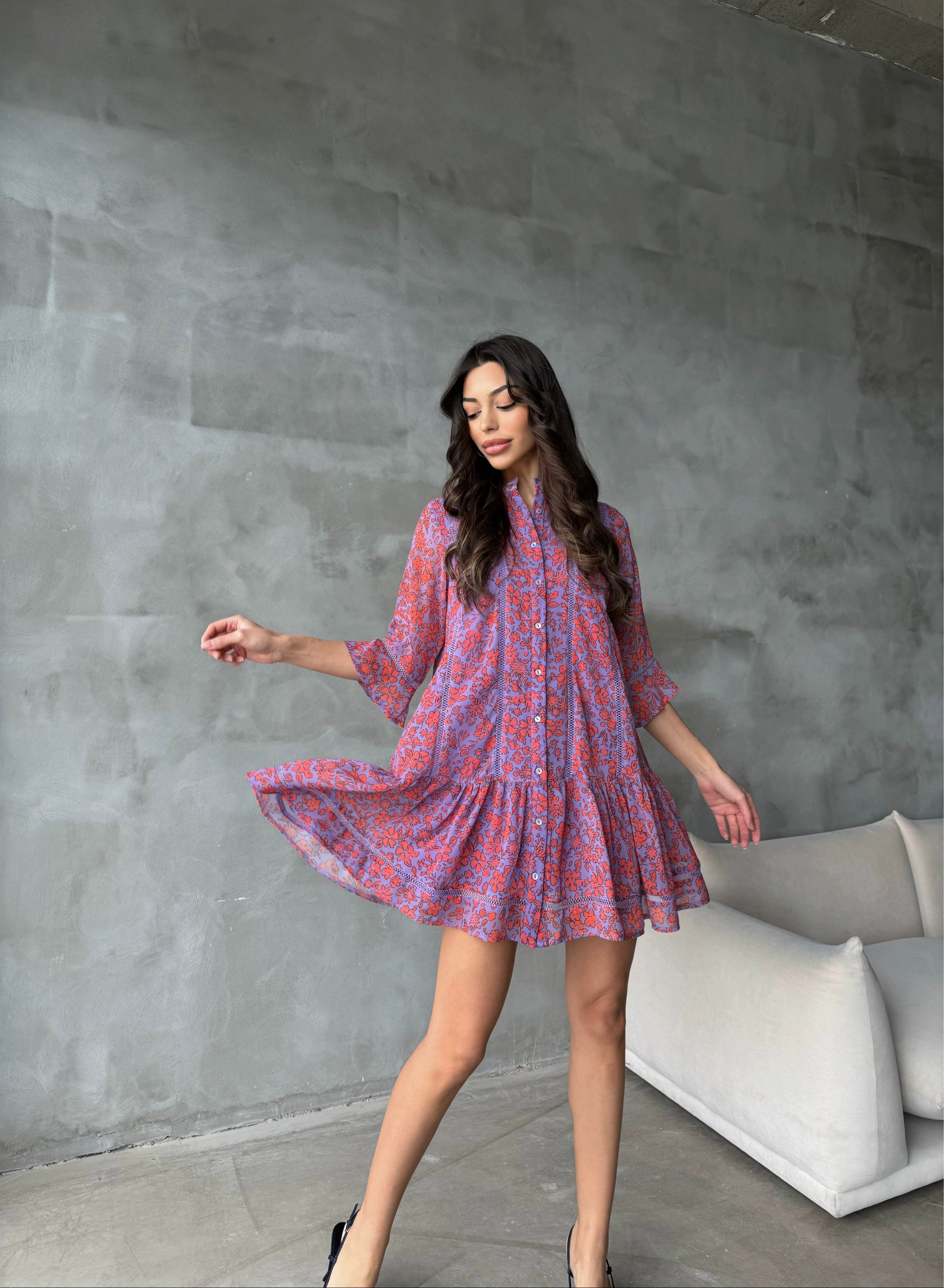 D-IDEAZ Blusenkleid Lace Detailed Dress (Spitzendetail günstig online kaufen