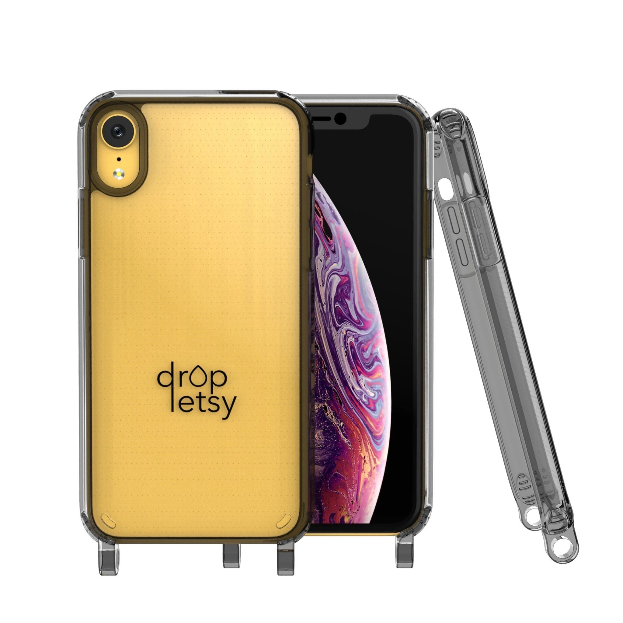 dropletsy Handyhülle Handyhülle iPhone X/XS/XR Series GRAU transparent iPhone XR