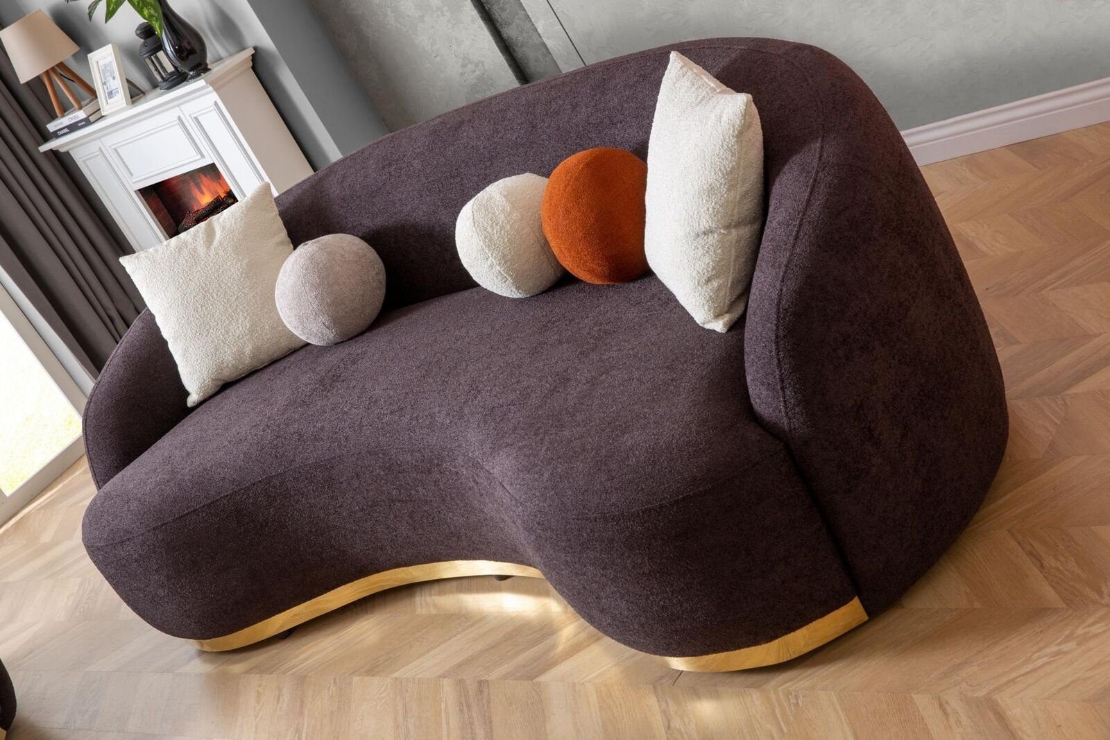 Designer Wohnzimmer in 1 4-Sitzer farbe Made JVmoebel Europa 4 Braun Sofa in Neuheit Sitzer Teile, Modern, -