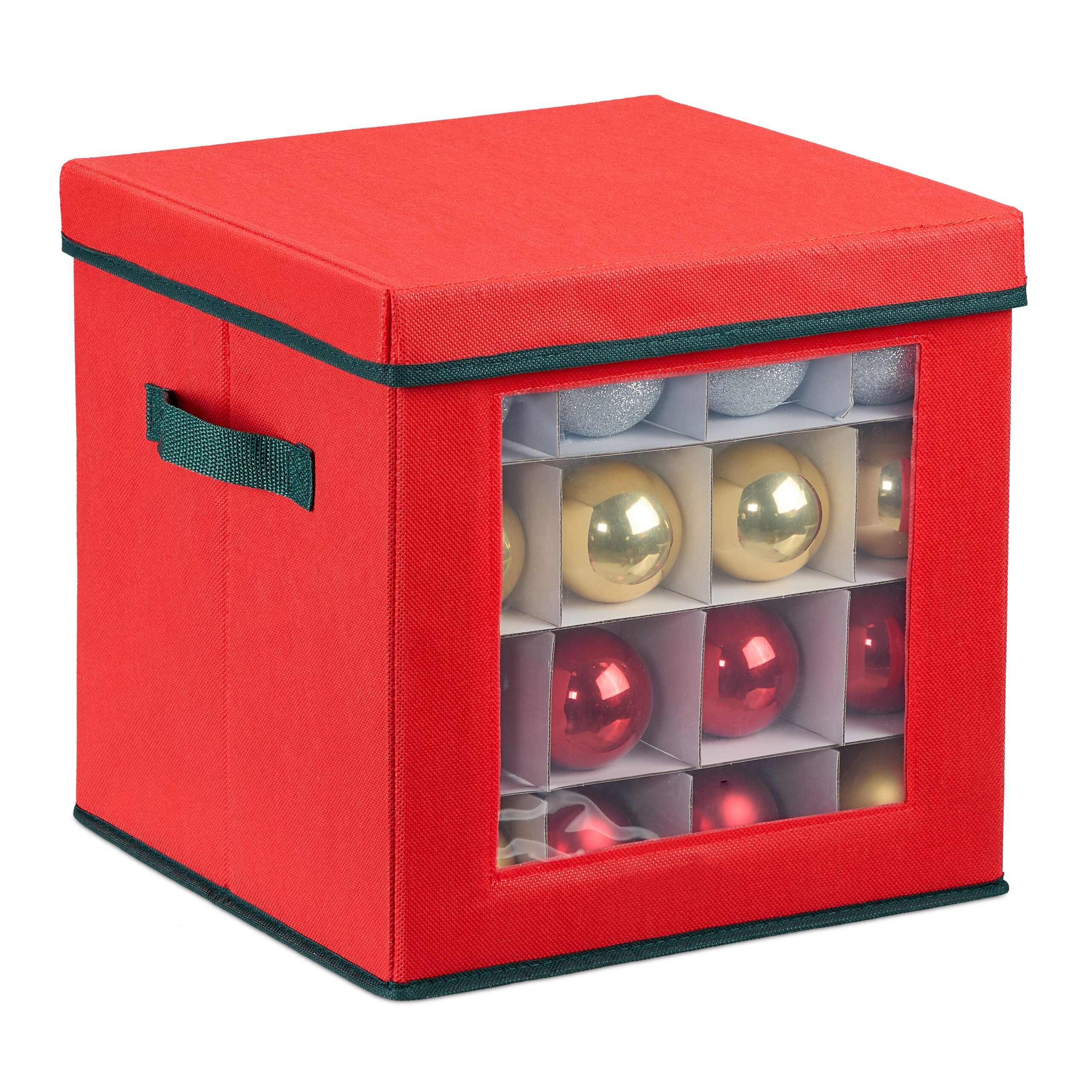 relaxdays Aufbewahrungsbox Weihnachtskugel Aufbewahrungsbox, M günstig online kaufen