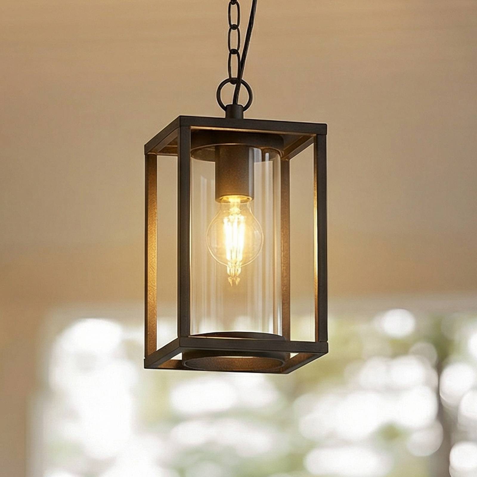 Lucande Hängeleuchten Ferda, Metall, Schwarz IP44, 1 x 15 W LED