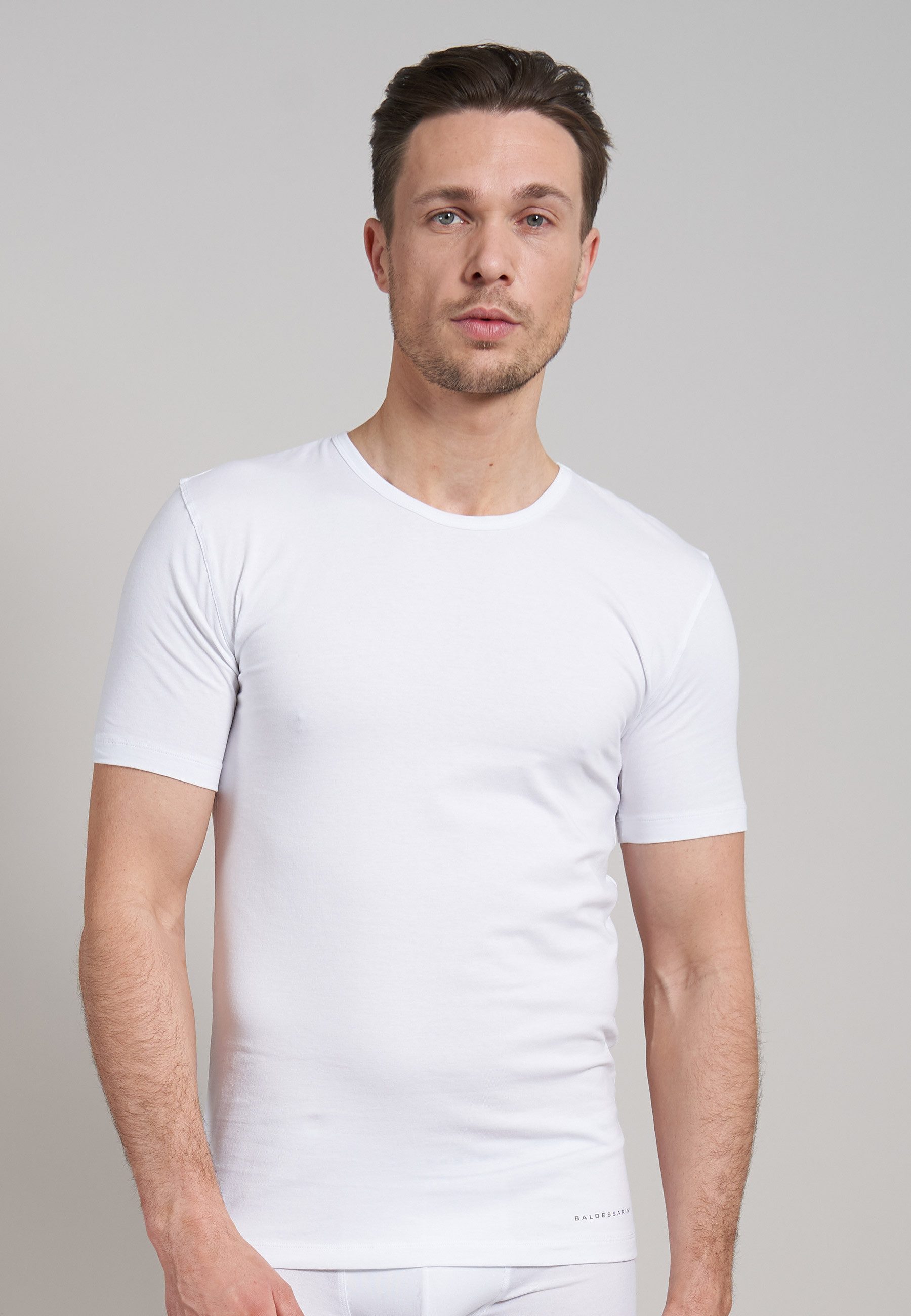 BALDESSARINI Unterziehshirt Baldessarini Herren Unterhemd weiß uni 2er Pack günstig online kaufen