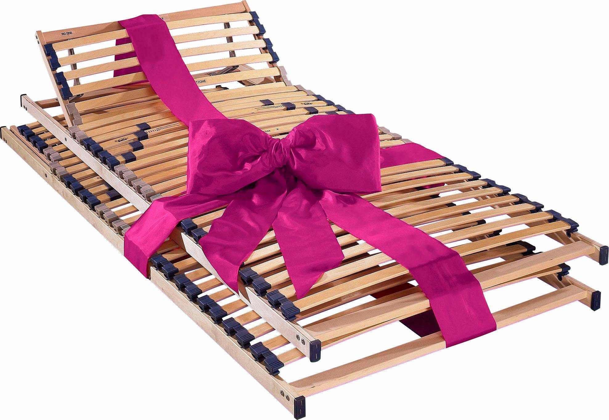 Lattenrost Noxus Flex K, im Doppelpack!, Beco, Kopfteil manuell verstellbar, Fußteil nicht verstellbar, mit Härteverstellung, 28 Federholzleisten