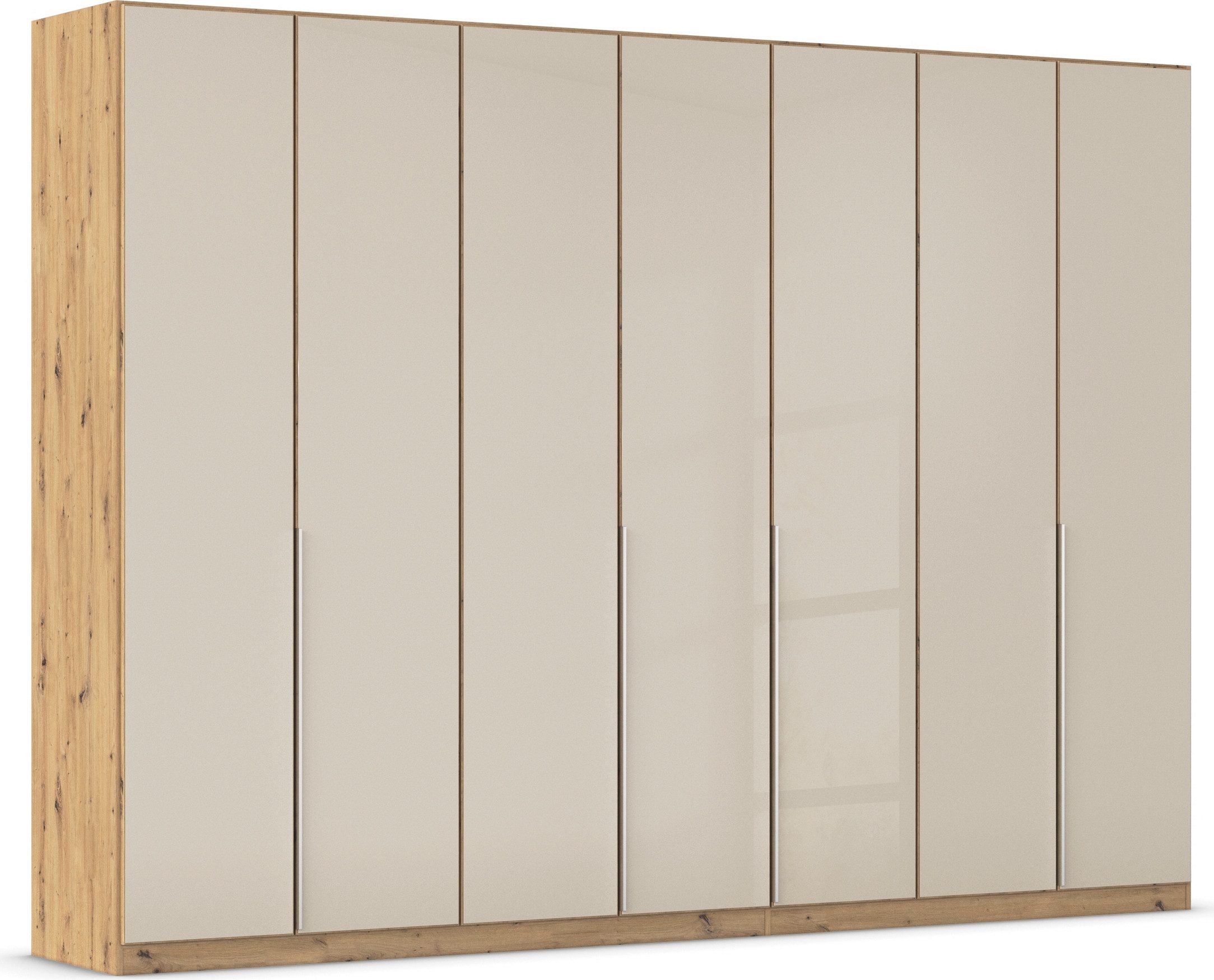 OTTO home Drehtürenschrank Kleiderschrank Kleiderschränke Schrank Garderobe AGORDO mit Glasfront (in zwei Griff-Farben, Breiten 91-405 cm) durchdachte Innenausstattung, in 8 Breiten und 2 Höhen MADE IN GERMANY