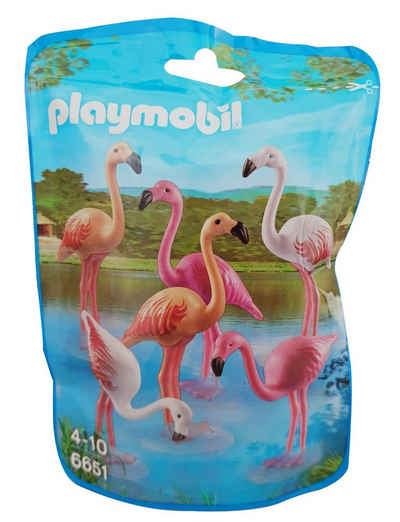 Playmobil® Spielfigur Playmobil 6651 Flamingos Familie 6 Stück Rosa Rot, (6-tlg)