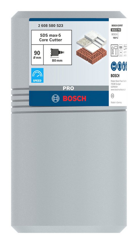 Thumbnail - BOSCH Universalbohrer Pro SDS max-5, Hohlbohrkrone, 90 x 80 x 100 mm