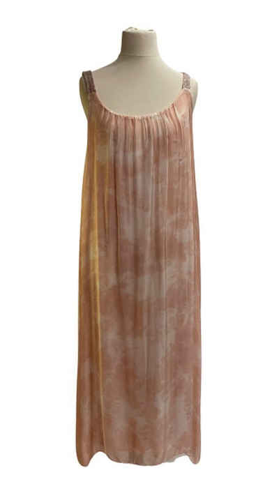 BZNA Sommerkleid Langes Seidenkleid Sommer Dress Batik Pailetten elegant