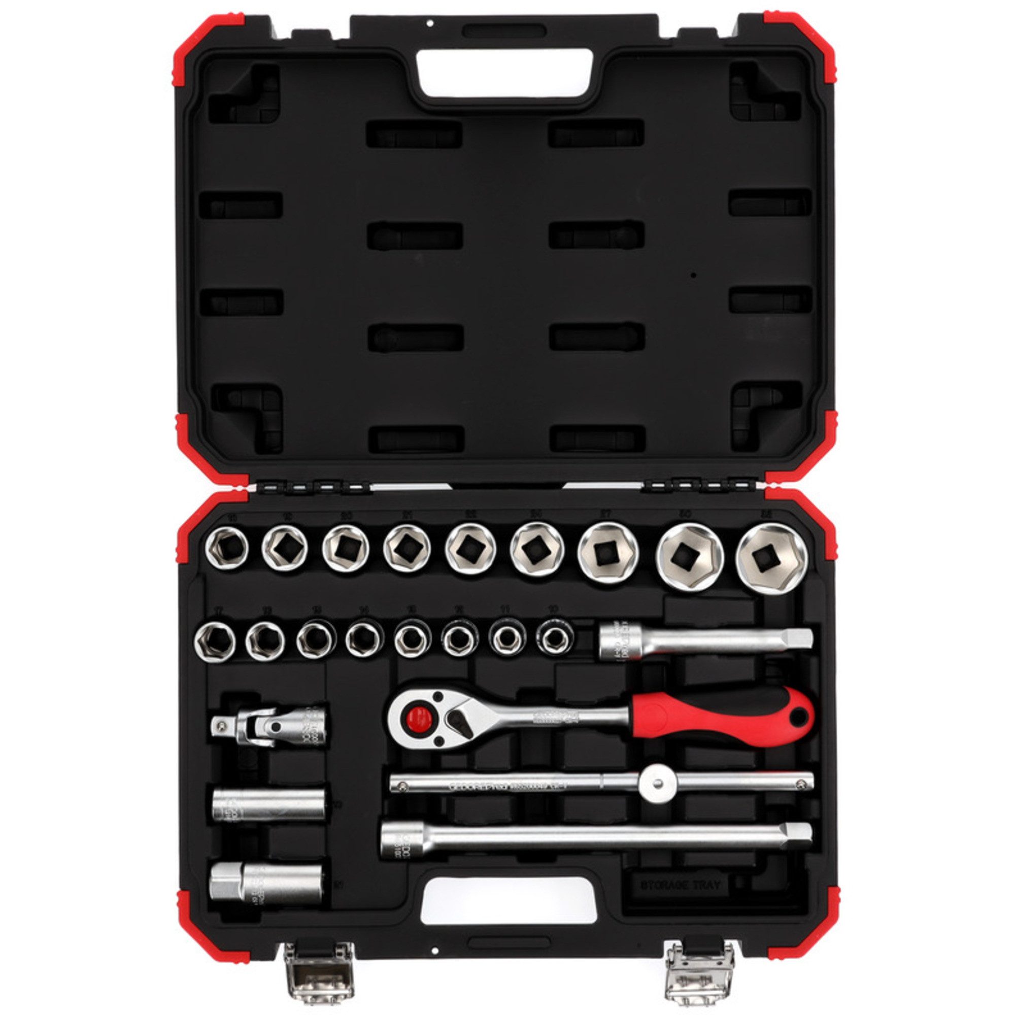 Gedore Ratsche GEDORE Red Steckschlüssel-Satz 1/2", 24-teilig