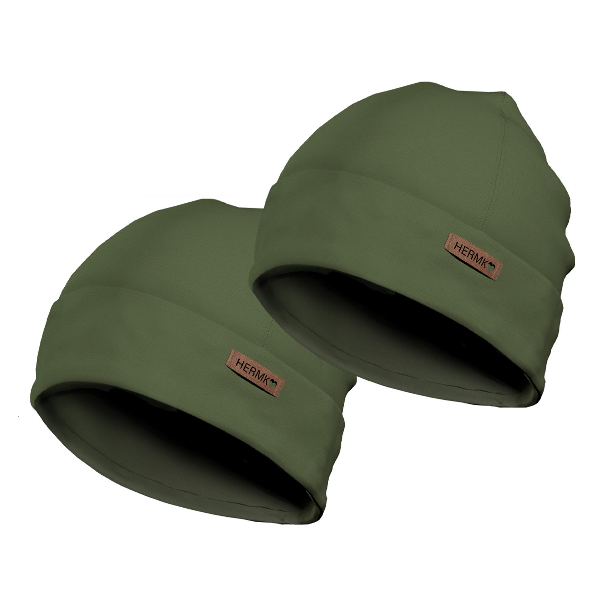 HERMKO Beanie 881910 2er Pack Baumwoll Шапки unisex aus 100% Bio-Baumwolle