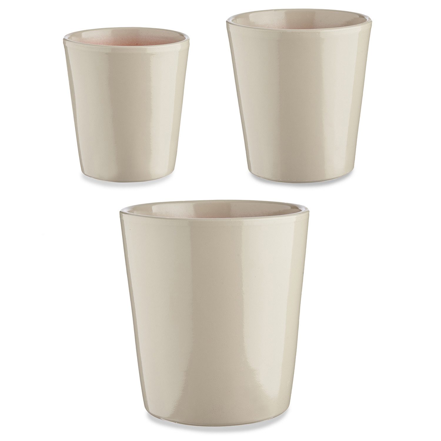 Ibergarden Blumentopf Blumentöpfe aus Keramik CONICAL, 3er-Set
