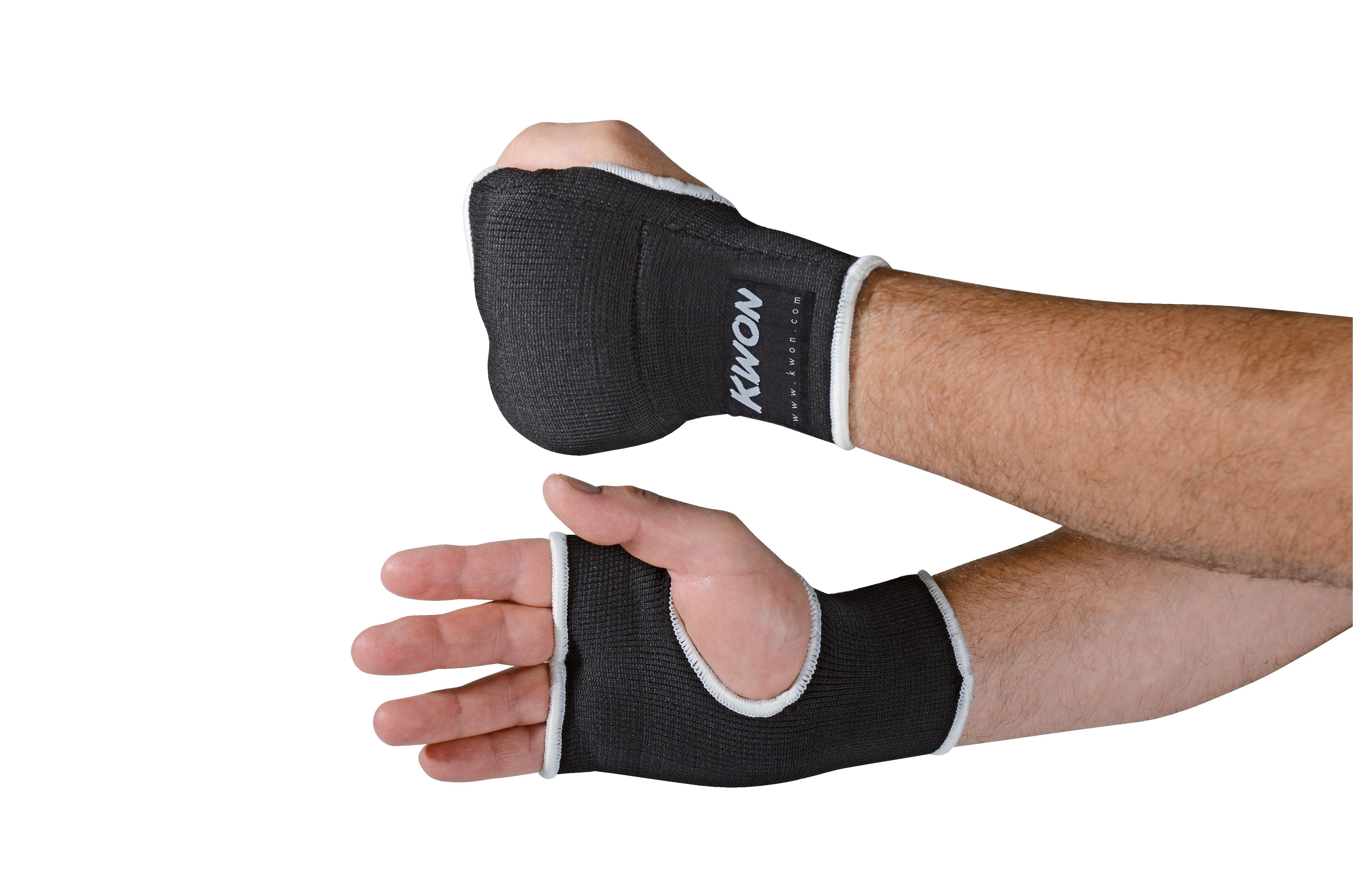 KWON Boxbandagen mit Polsterung Innenhandschuhe Schlupfbandagen Boxen Kickboxen MMA (Für Boxhandschuhe), dauerelastisch, Stützeffekt, Kompression Effekt – Bild 3 von 5