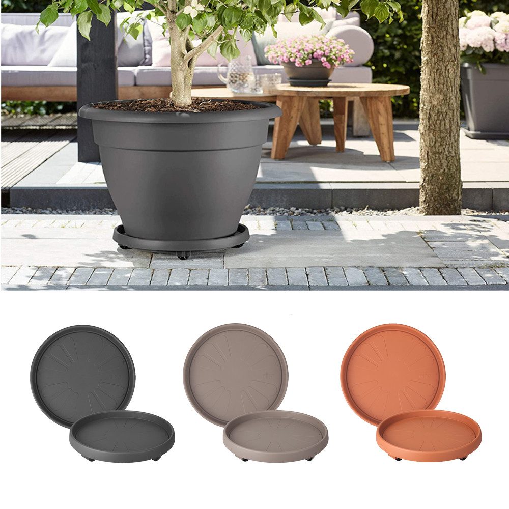Elho Blumentopfuntersetzer Planttaxi Untersetzer mit Rollen 30 - 40 cm, 1-tlg., rollen zum Schieben von Blumentöpfen – Bild 5 von 5