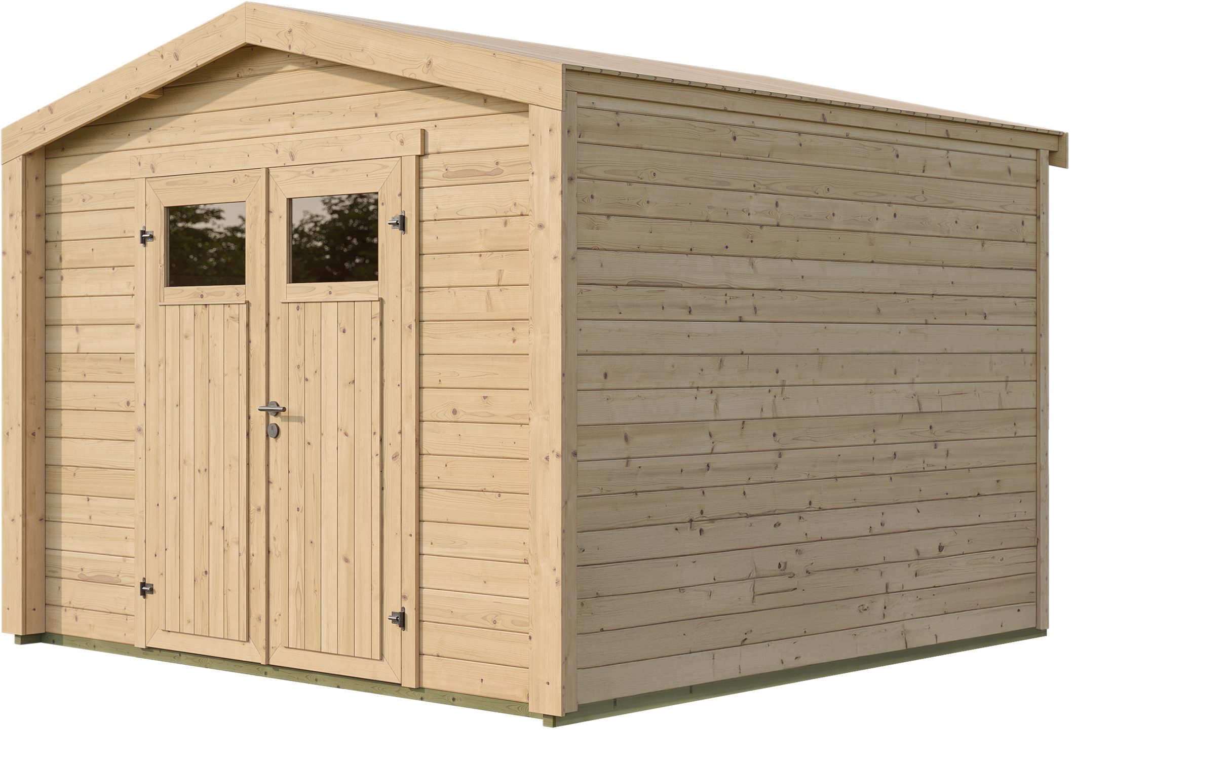 weka Gartenhaus Killarney, BxT: 311x313 cm, Doppeltür, 1/4 verglast