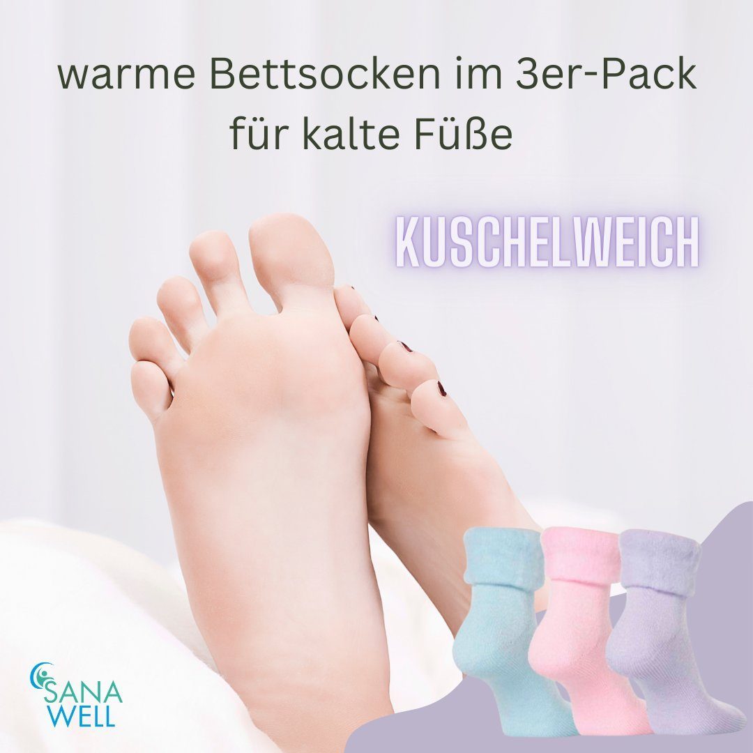 Medosan Kuschelsocken Bettsocken, Bettschuhe, 3er-Set in Pastellfarben günstig online kaufen