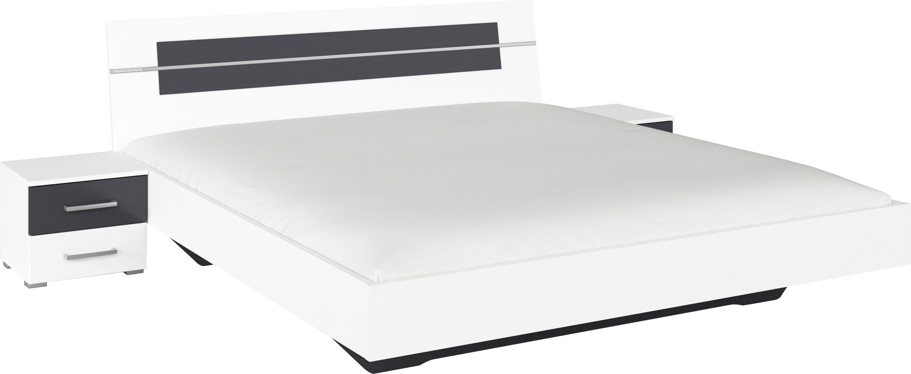 rauch Bettanlage Doppelbett Futonbett BURANO in schwebender Optik, (Set, 3- günstig online kaufen