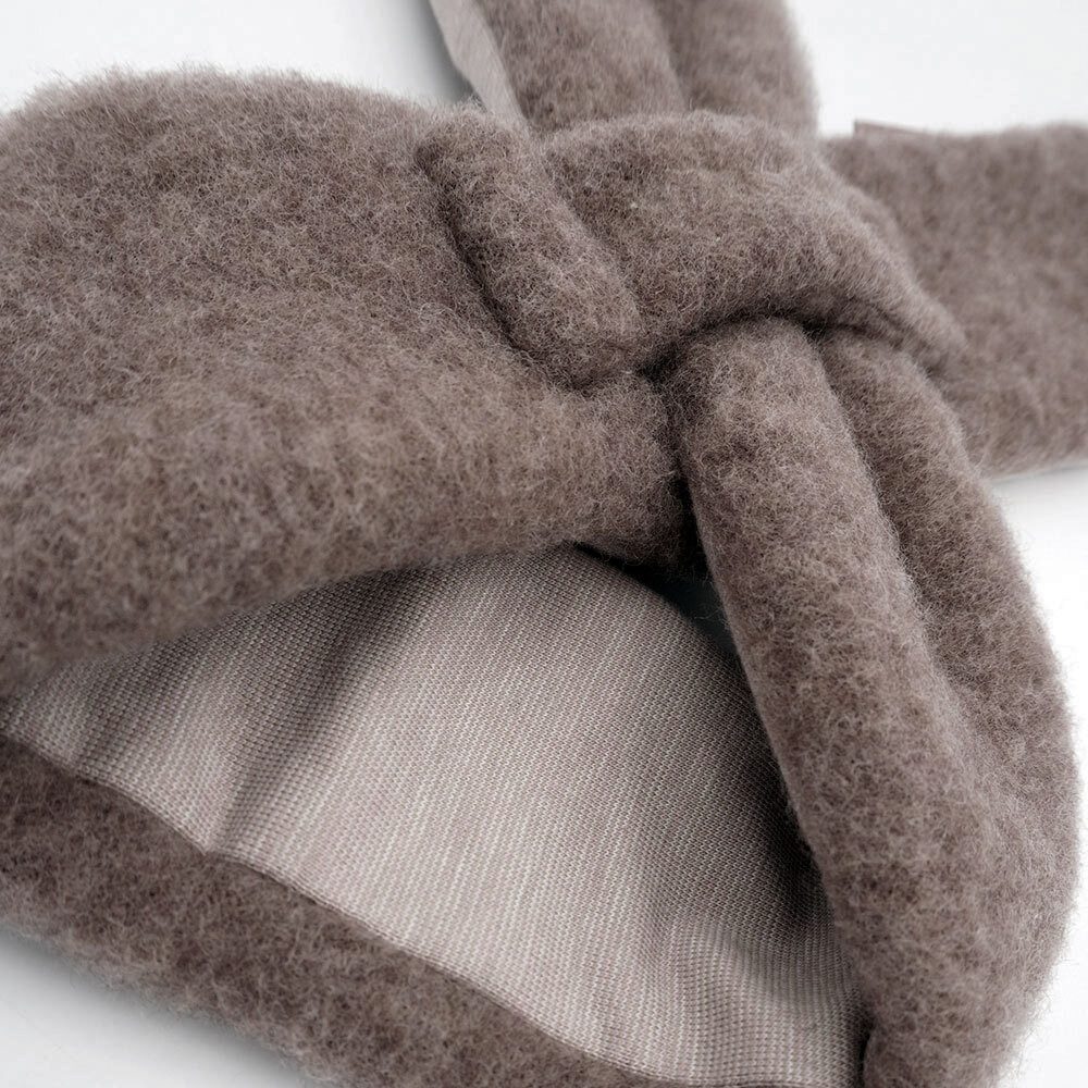 MAXIMO Schal GOTS MINI-Steckschal, Wollfleece, Jerseyfutter, (1-St), Wollfleece